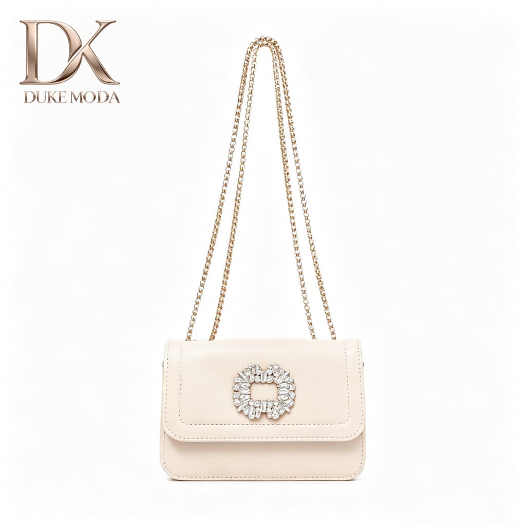 DUKE Bolsa Pequena Premium Strass com Corrente,Surpreenda com um Presente de Qualidade para Mãe, Namorada ou Amiga-CY035