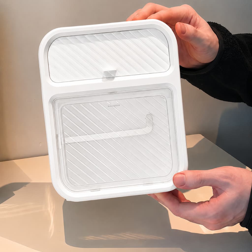 Organizador de Banheiro 3 em 1 - Fixação Sem Furo, Design Compacto e Material Durável