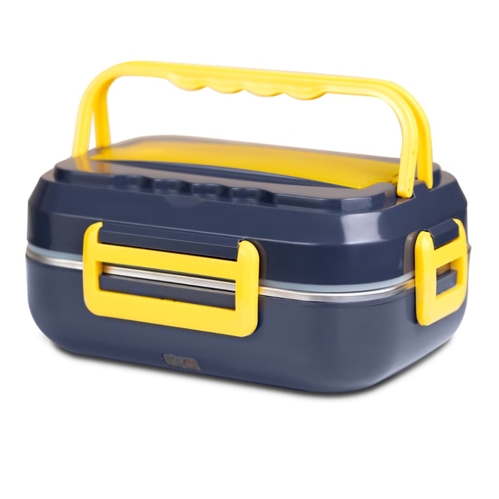 Marmita Elétrica Veicular Portátil Tomada 110v/220v E 12v/24v Azul-Escuro e Amarelo