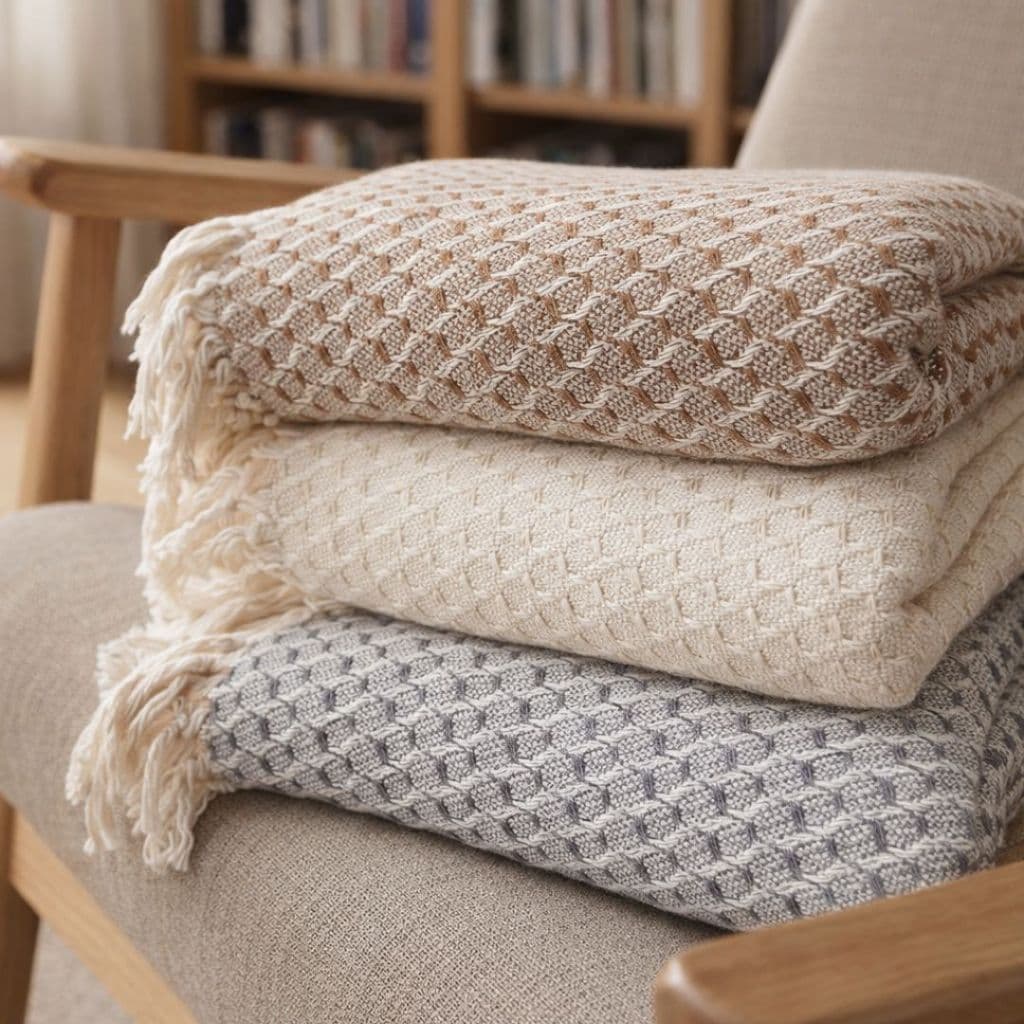 Manta 100% algodão Colméia 2,30M X 2,40M Aconchegante e Luxuosa Para Colcha e Peseira