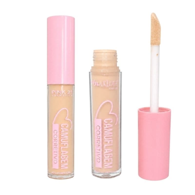 Corretivo Liquido Alta Cobertura Matte Longa Duração Camuflagem Pink21