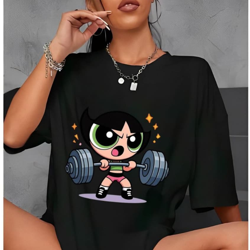 Camiseta Academia 100% Algodão Fitness Gym Treino Musculação Feminina Meninas