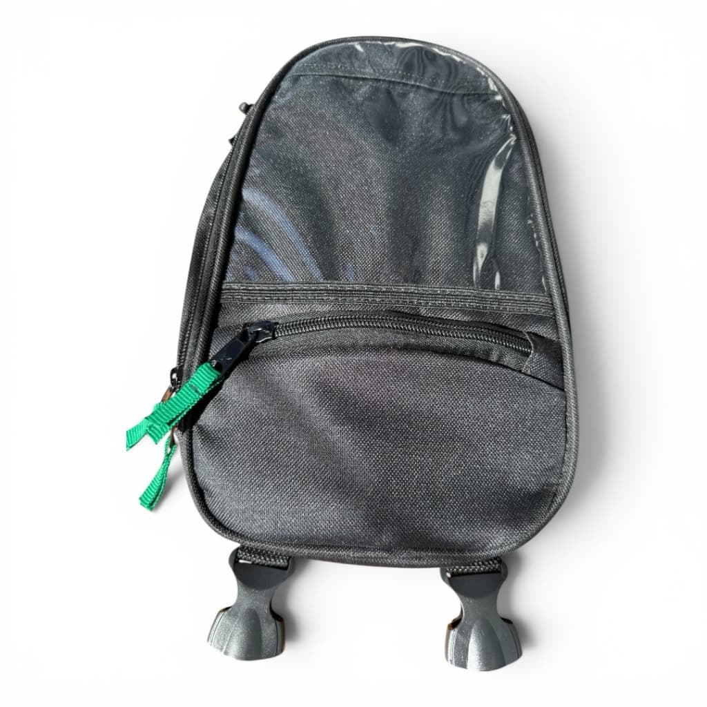 Bolsa tanque moto alforge com imã nas abas acesso ao celular navegação GPS