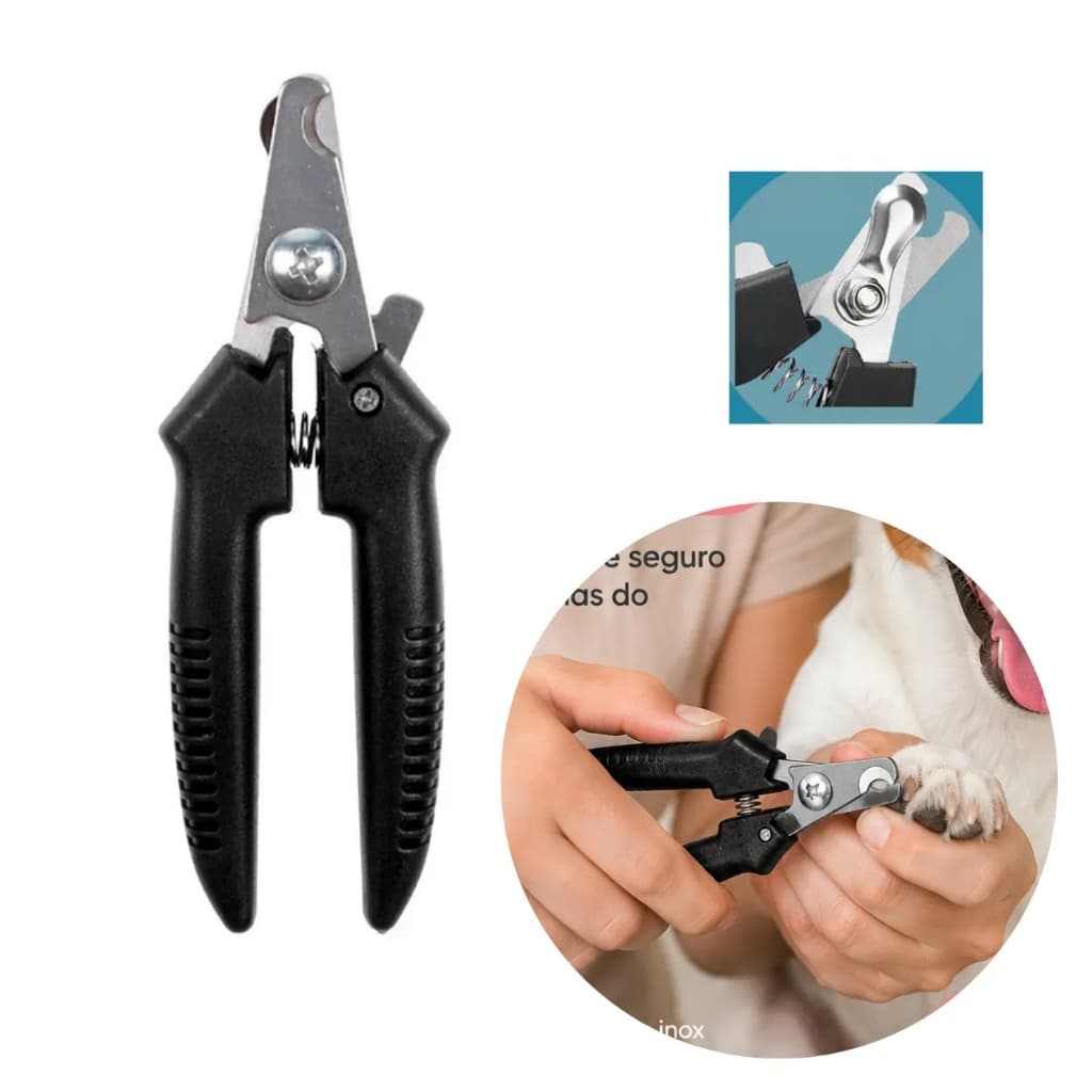 Alicate Unha PET Cachorro Gato Passáro Profissional Aço 12cm