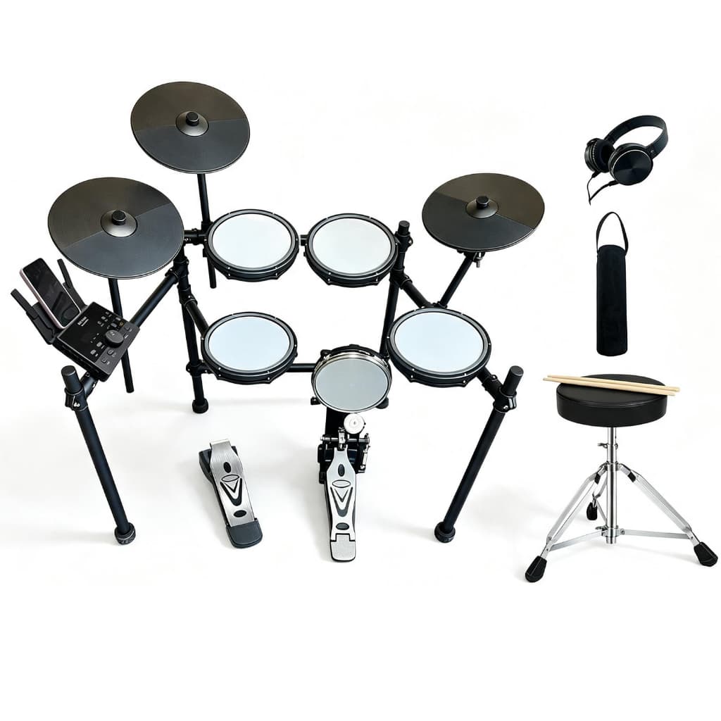Bateria Eletrônica Profissional com Caixa Mesh 8", Sons BFD, Kit de Percussão Digital Completo