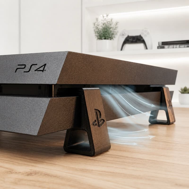 Suporte Elevador PS4 Playstation 4 Pro Slim Fat Base Elevação Ventilação Contra Aquecimento