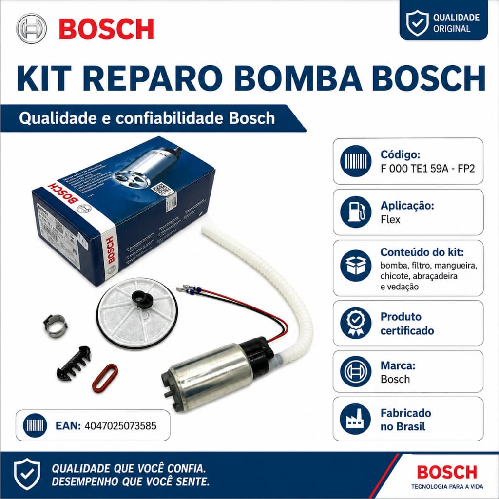 Refil Bomba Combustivel Original Bosch F000TE159A