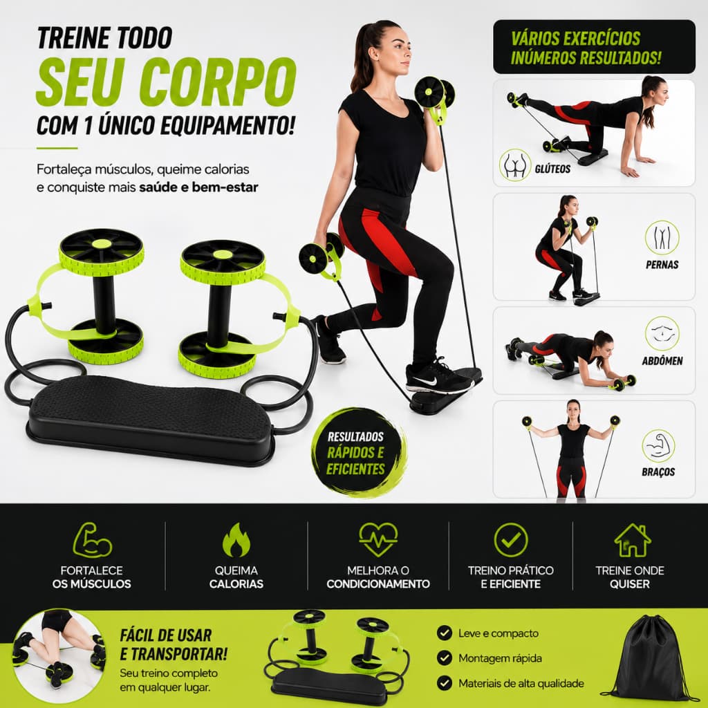 Equipamento Fitness Slim Treino Em Casa Fitness Queima Calorias Tonifica Corpo