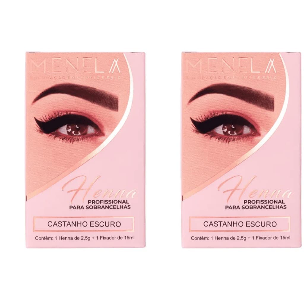 Henna Sobrancelhas Menela  Realce natural definição perfeita  longa duração profissional