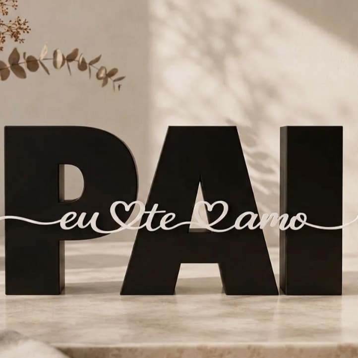 Letreiro Decorativo “Pai” – Presente Personalizado e Cheio de Amor
