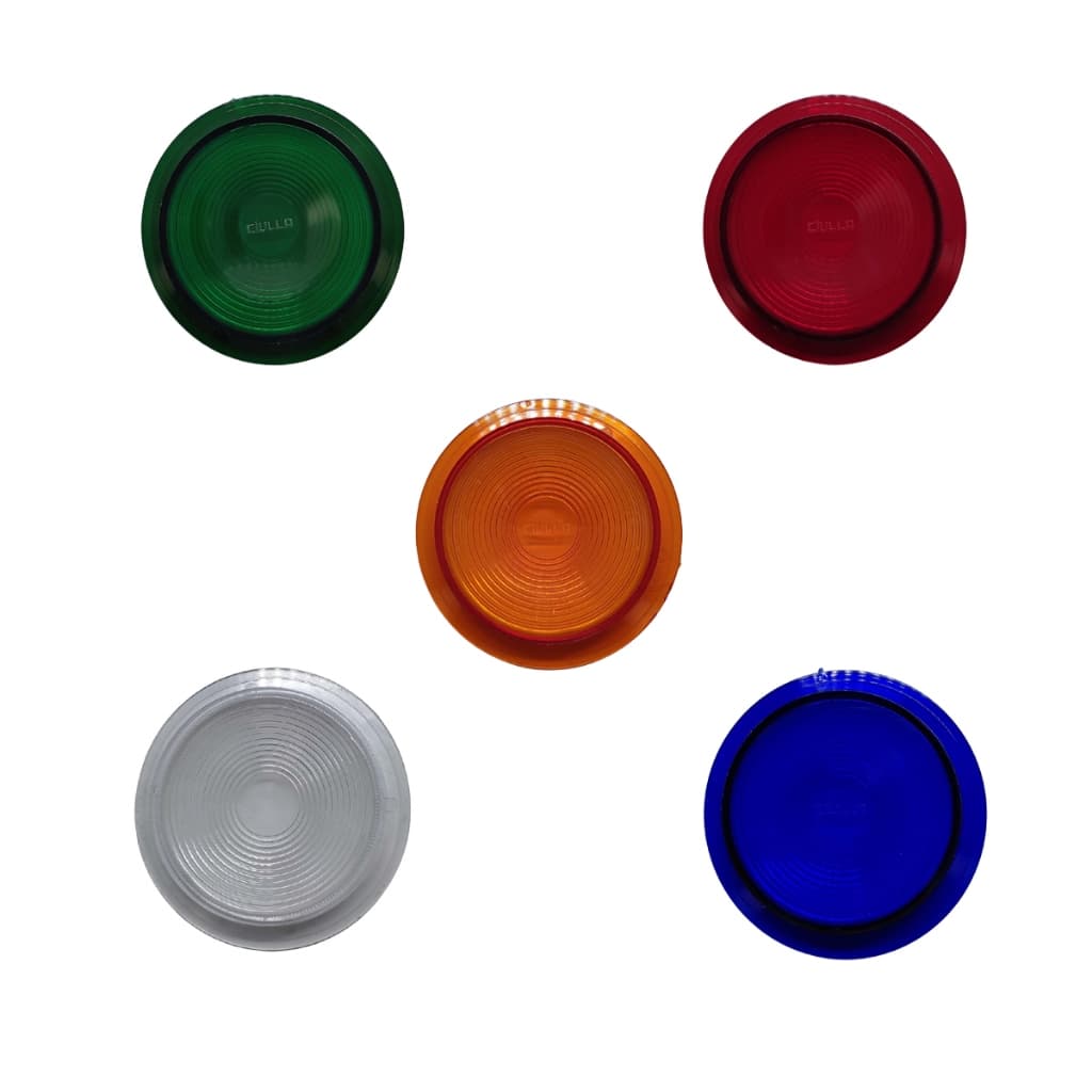 1/2/3/4/5/6 Lente de Lanterna Foguinho Universal Vermelha Âmbar Verde Azul Cristal