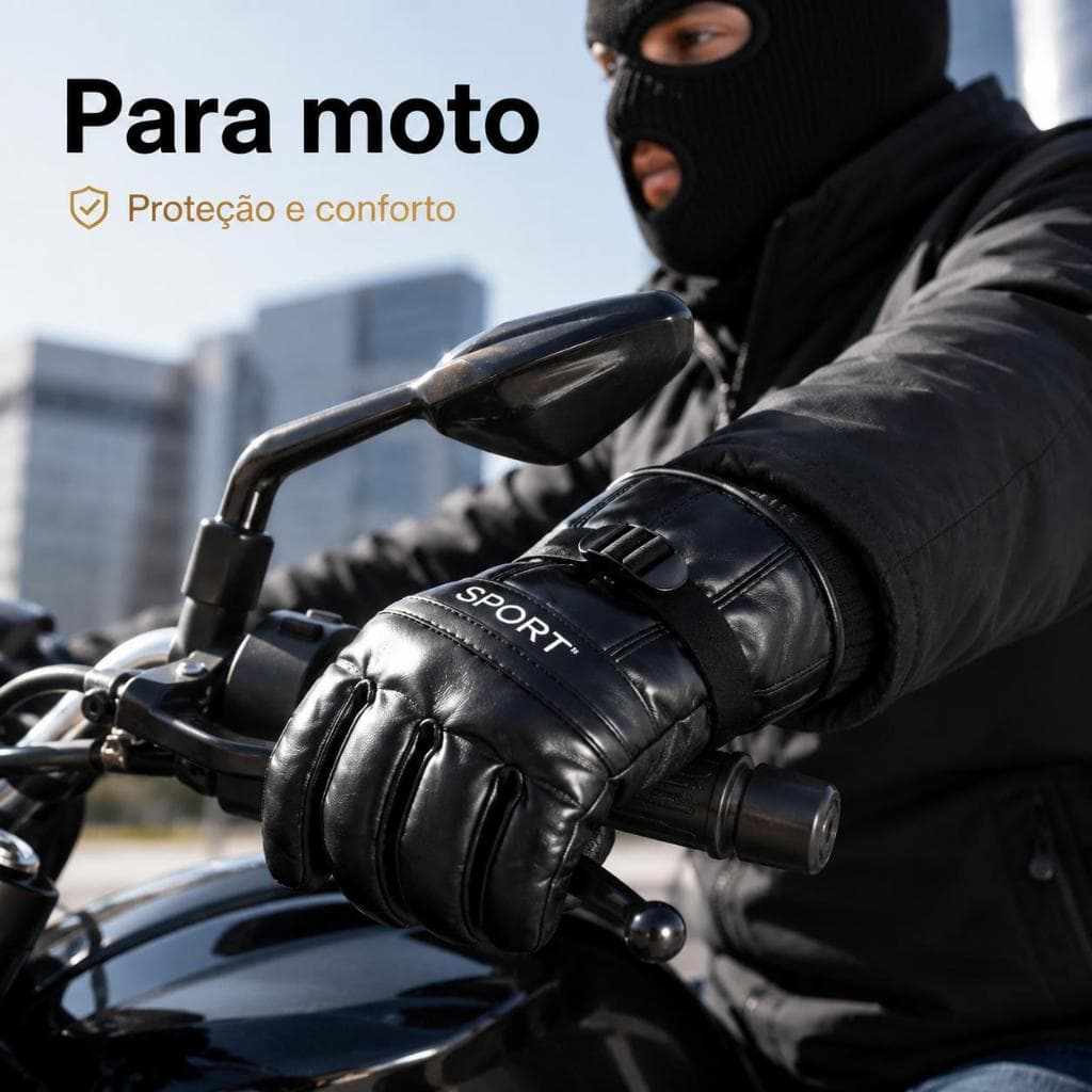 Kit Inverno 3 em 1 Impermeável – Balaclava Térmica + Luvas Forradas Anti Frio, Proteção Contra Vento, Chuva e Frio Inten
