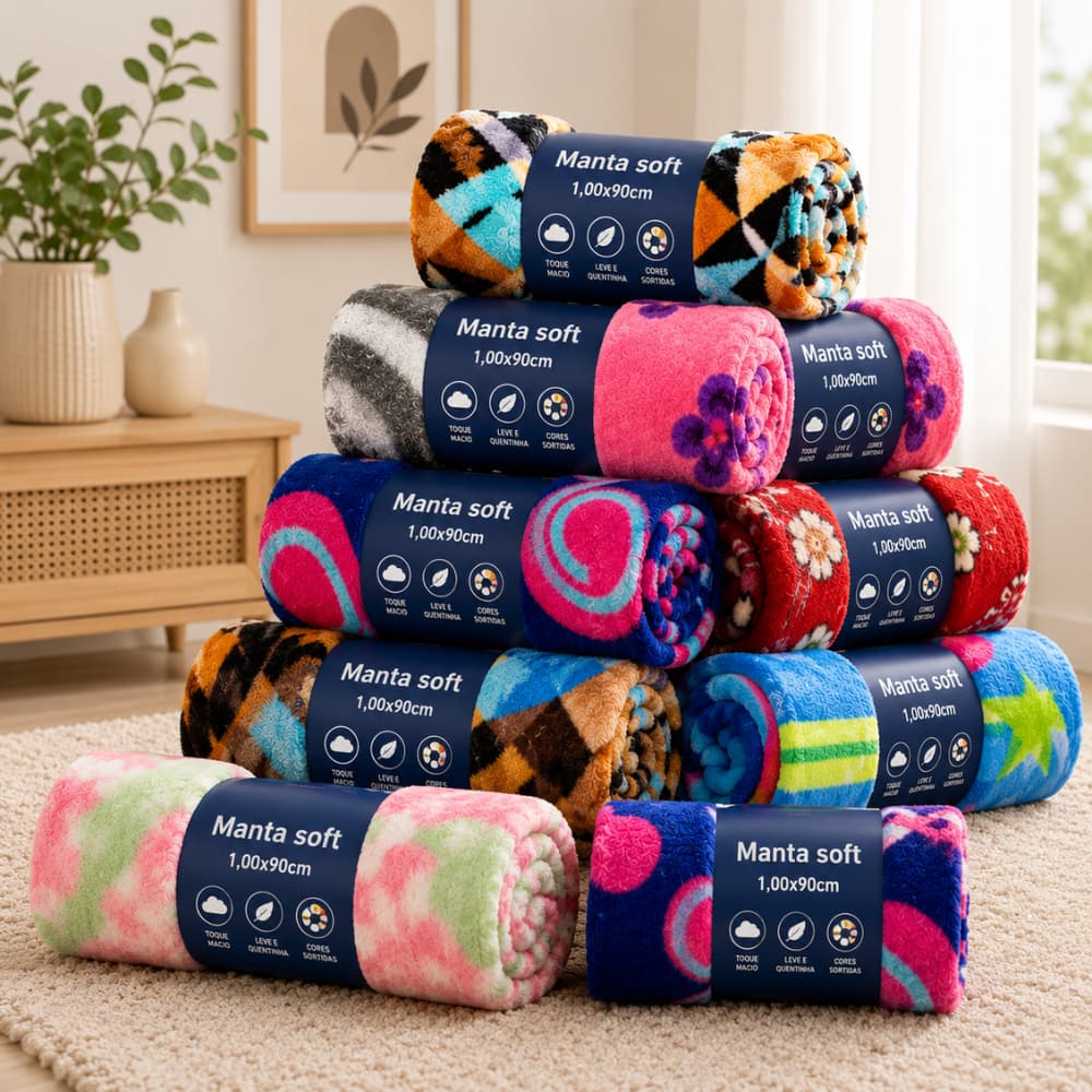 Manta Soft Pet Fleece 1,00x90cm Cobertor Mantinha Bebê Macia Estampado