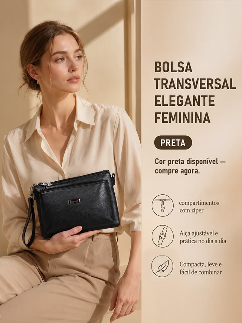 JAMI JAMI Bolsa Feminina Transversal Crossbody de Ombro Pequena TM9131