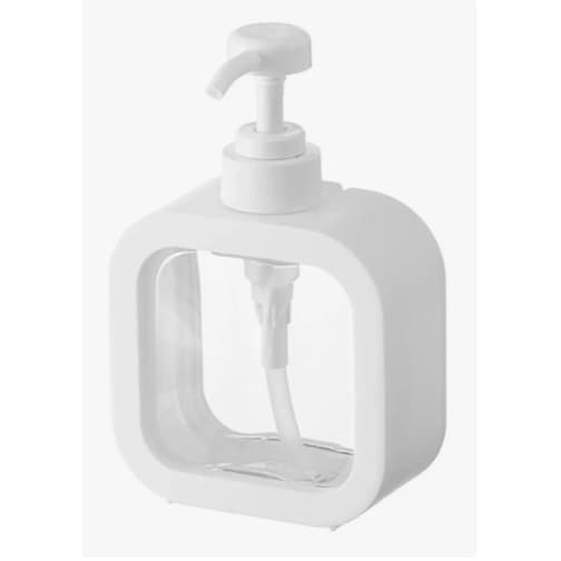 Dispenser 500 ml para Sabonete Liquido, Detergente, Shampoo e Creme ideal para banheiro ou cozinha Luxo - Branco