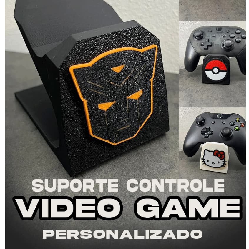 Suporte para Controle Gamer Personalizado Organizador para Mesa Gamer e Decoração Geek