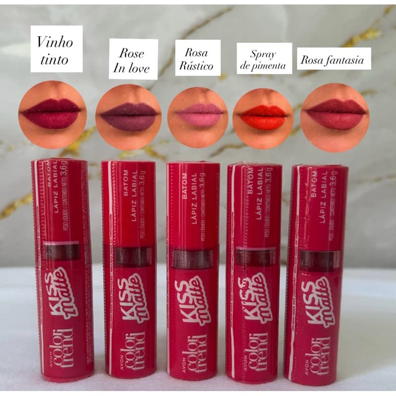 Batom KISS MATTE AVON COLOR TREND