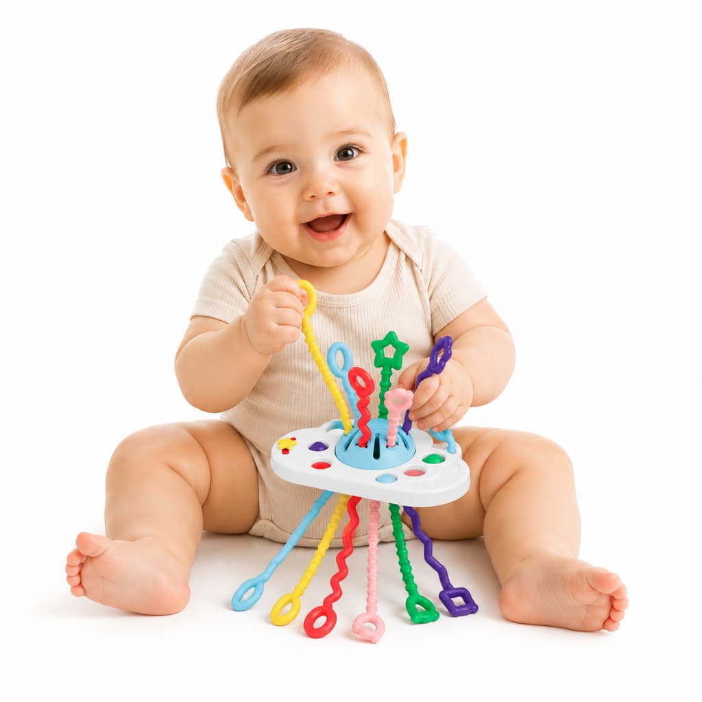 Mordedor Infantil Multifunções Silicone BPA Free Dentição Massageador de Gengiva Desenvolvimento Bebe
