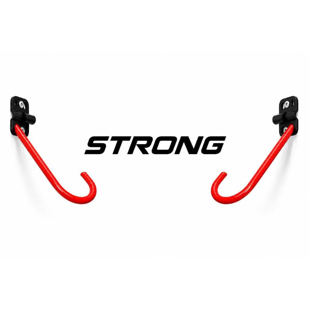 2 Suportes Laranja Gancho Vertical de Bicicleta para Parede Multiuso Articulado.