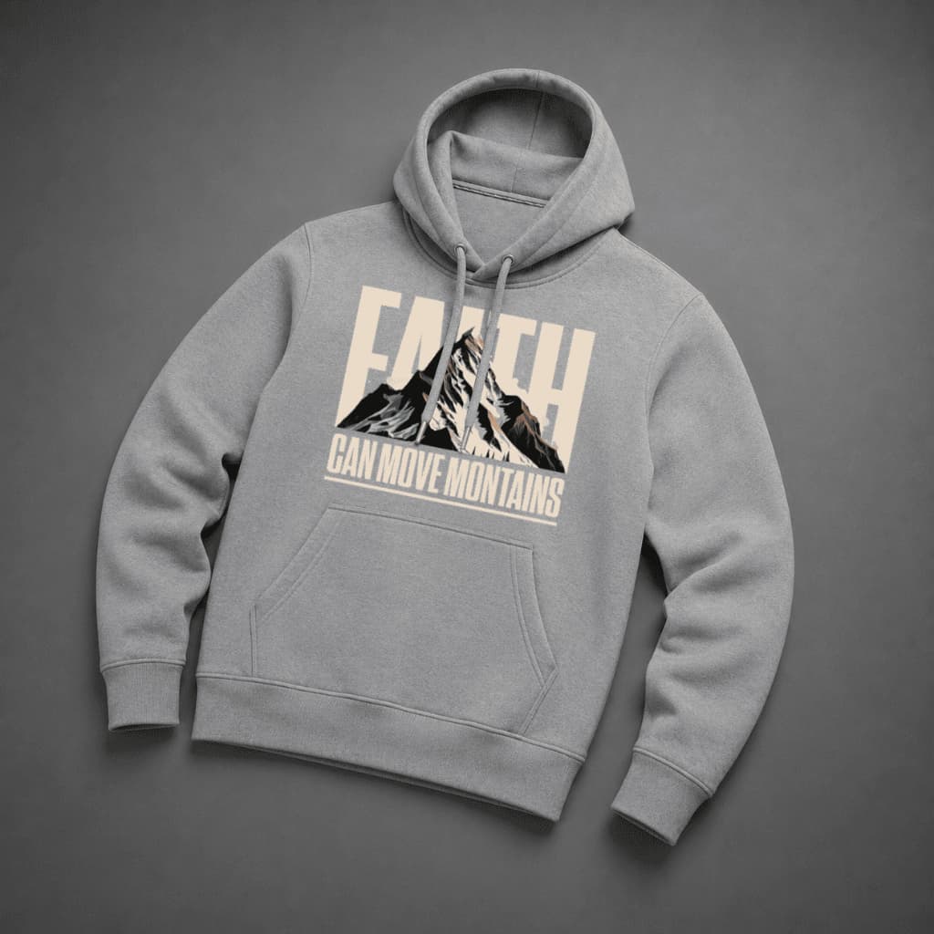 Moletom Masculino Com Capuz E Estampa "Faith" Gráfico Streetwear Casaco De Frio Canguru Casual Y2K