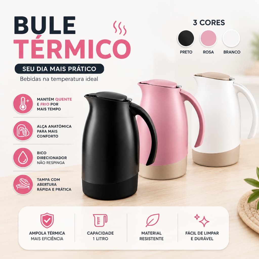 Garrafa Térmica Bule de Café 500ml Garrafa de café Térmica Garrafa Térmica de Café - Sanremo
