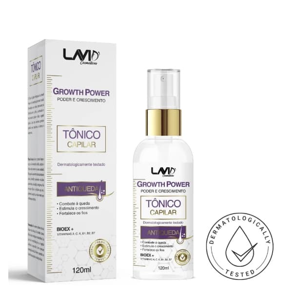Tonico Poderoso Capilar Growth Power 120ml | Cresce Rápido • Antiqueda • Fortalece os Fios
