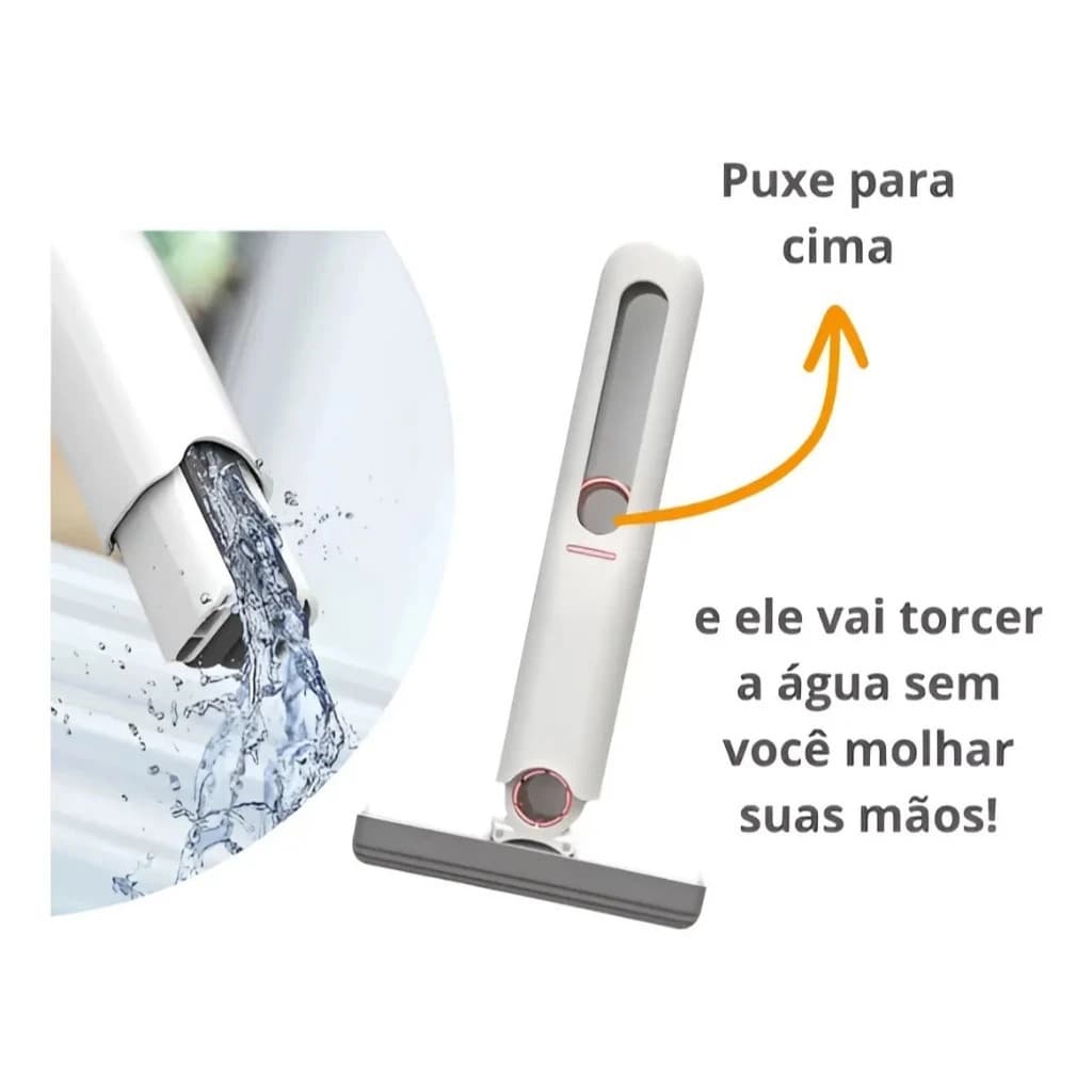 Rodo Mini Mop Mágico Retrátil Limpador Para Pia Cozinha Cabo Regulável Compacto Multiuso