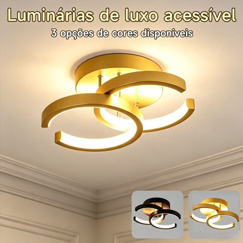 Luminária De Teto Plafon Led Moderna Lustre para Corredor Ajustável em três cores Sala Quarto Alta Qualidade