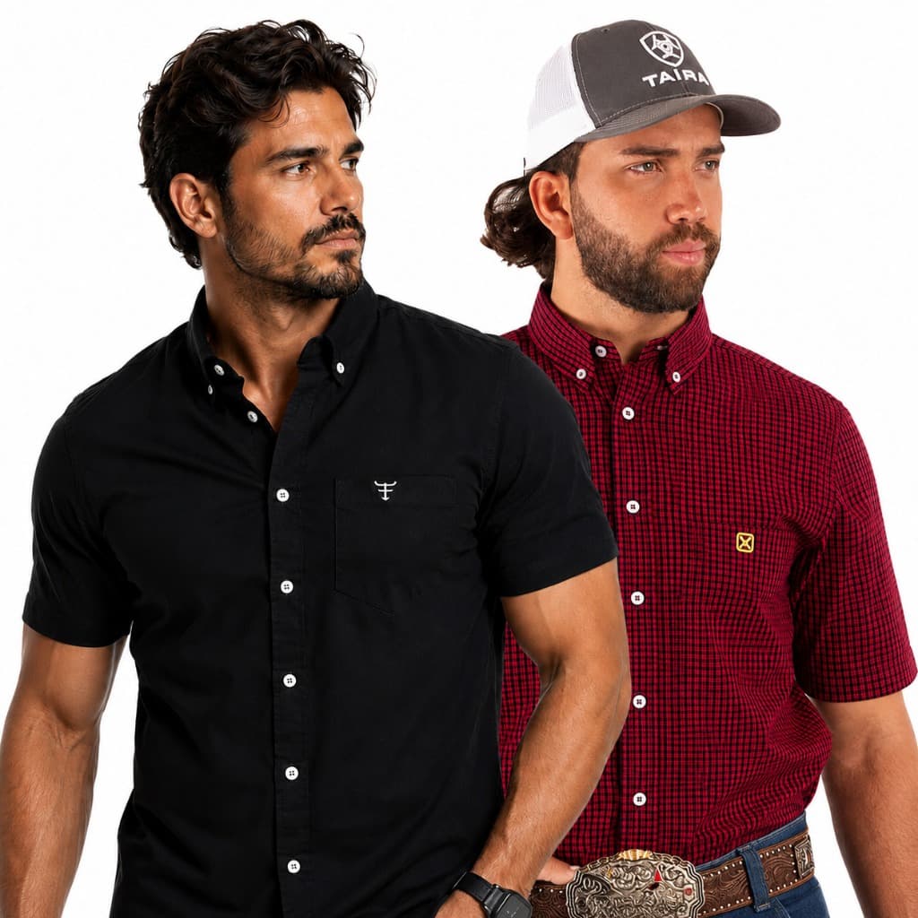 Camisa Country Masculina Xadrez azul Ariat Slim Algodão Cowboy Rodeio Social PERFEITA PARA USAR EM RODEIOS, CAVAL