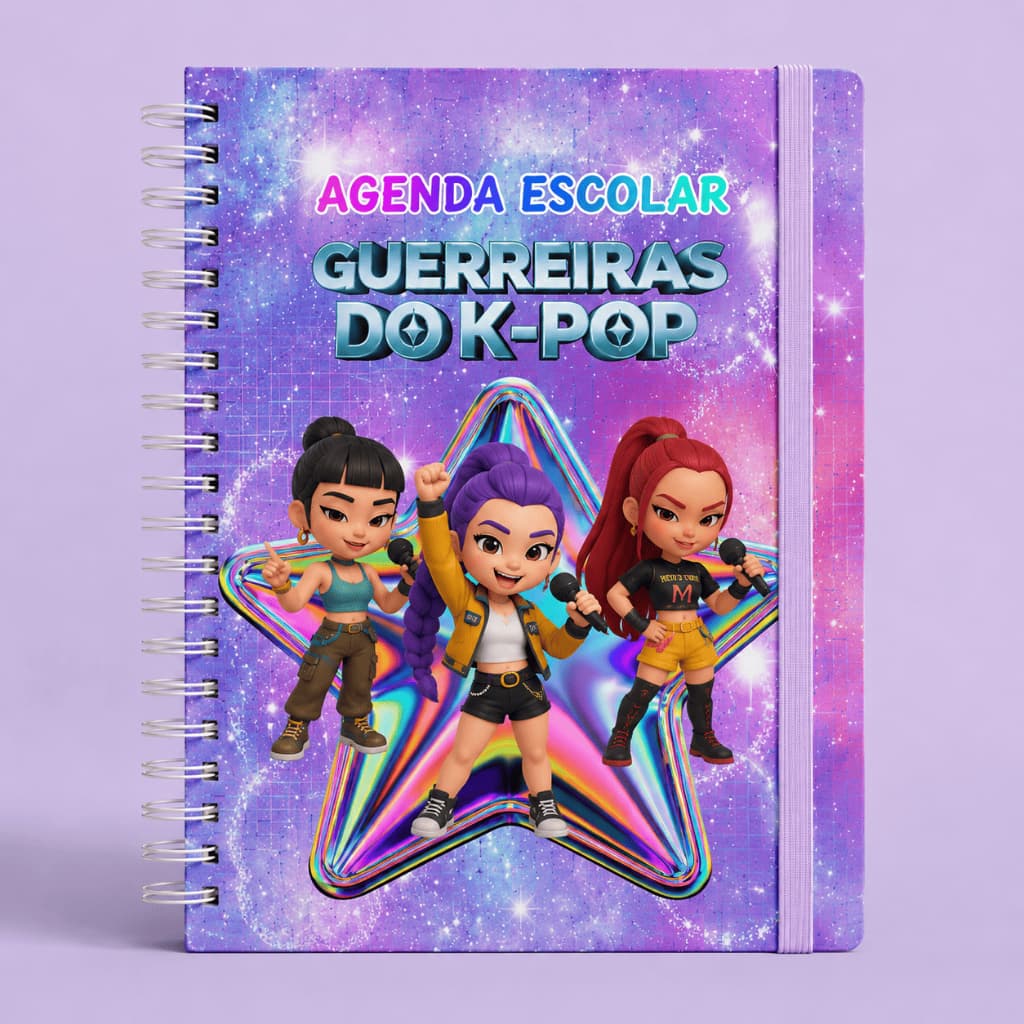 Agenda Escolar - Guerreiras do K-Pop – Volta às Aulas 2026 - 2027