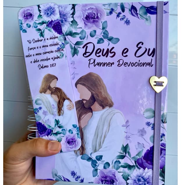 Planner Devocional Deus e Eu | Diário Devocional | Plano de Leitura Bíblica | Diário de Oração | Capa Dura A5