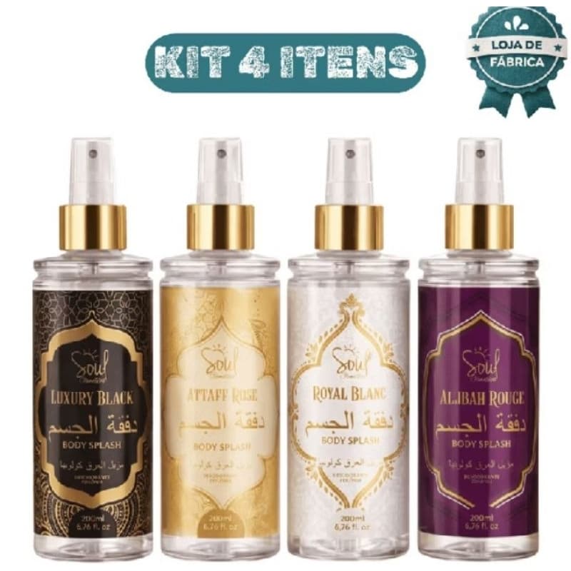 Body Splash Árabe Soul Feminino - Perfume Corporal Refrescante Leve Sensual Desodorante Diario