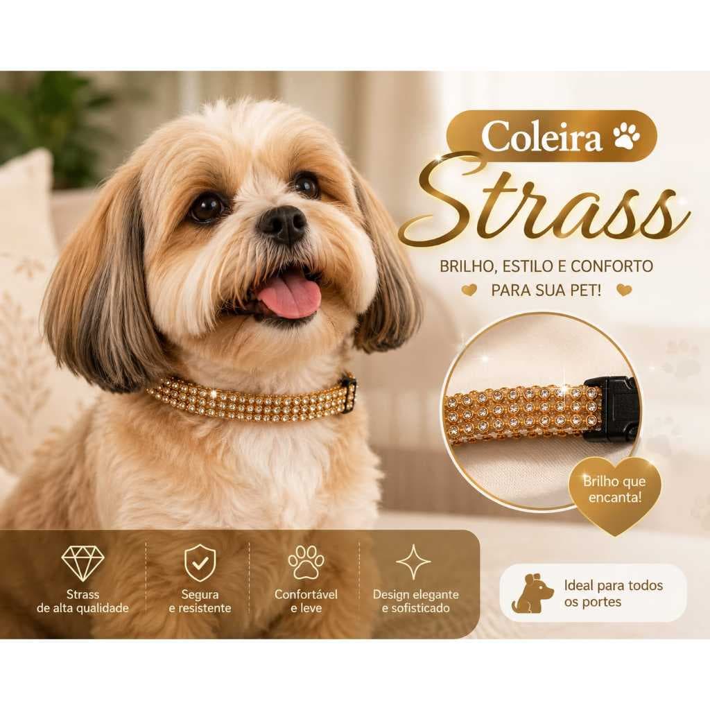 Kit 2  coleira com strass  para cachorro gato porte pequeno coleira confortavel ajustavel coleira  fecho de seguranca