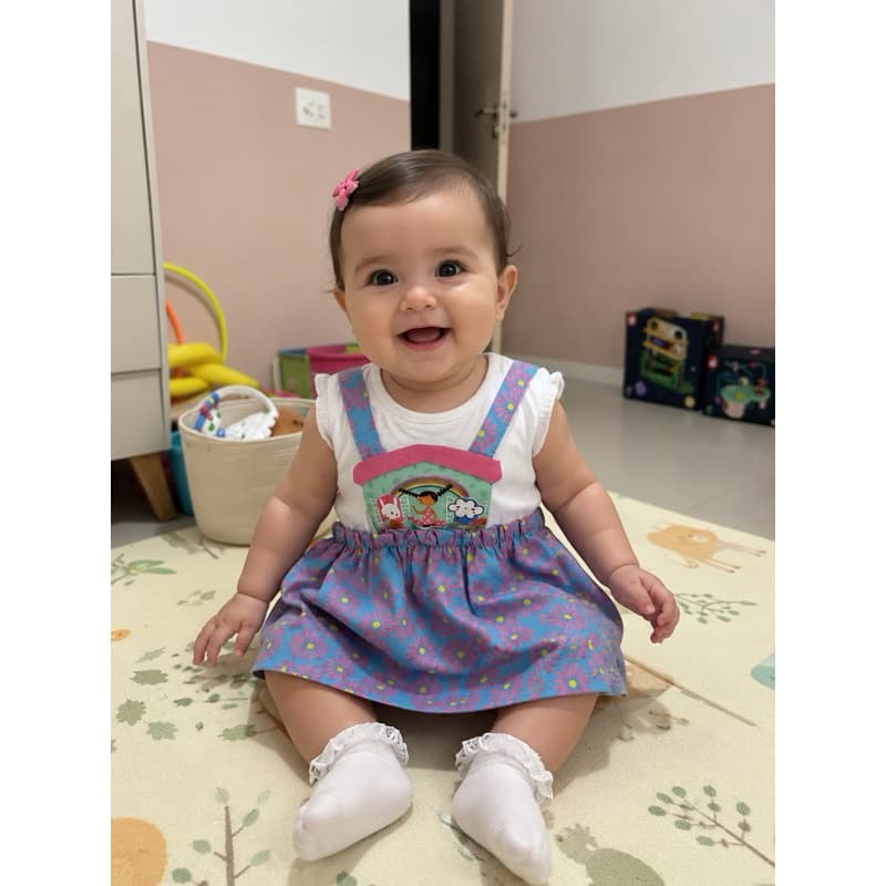 Vestido Alphabeto 6–9 meses – Nunca usado