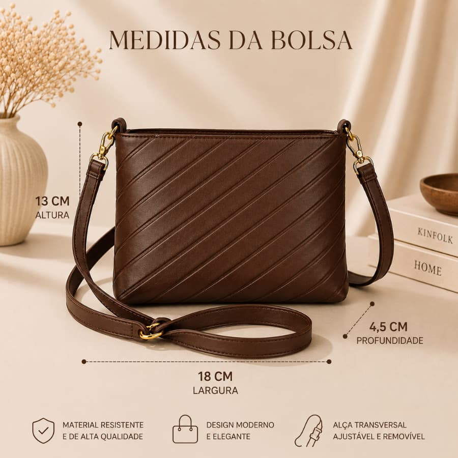 Bolsa Feminina Uso Casual Tiracolo Transversal Pequena Moderna e Elegante