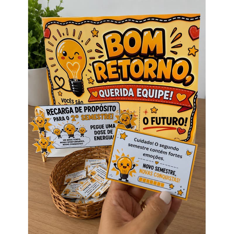 Recadinhos na Cesta Segundo Semestre - Tags Motivacionais - Mimo - Lembrancinhads