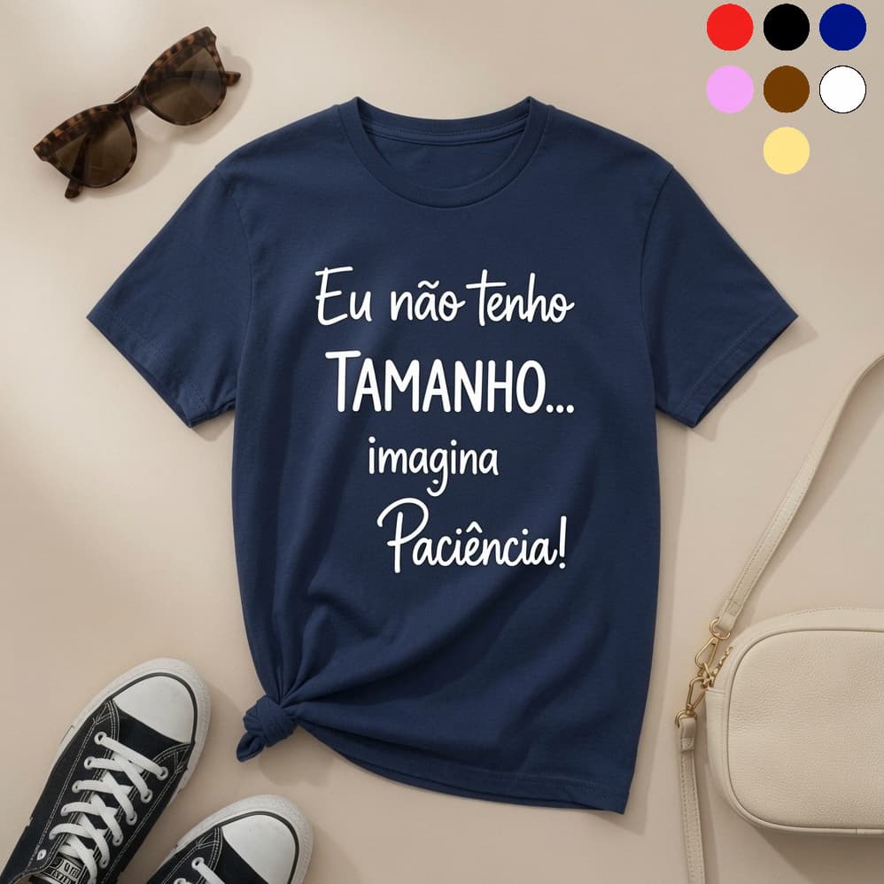 Camiseta Feminina Oversized Frase Engraçada Algodão Unisex