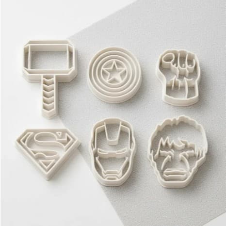 Kit 6 Cortadores de Biscoito Super Heróis | Cortador  Pasta Americana, Fondant e Massinha Infantil