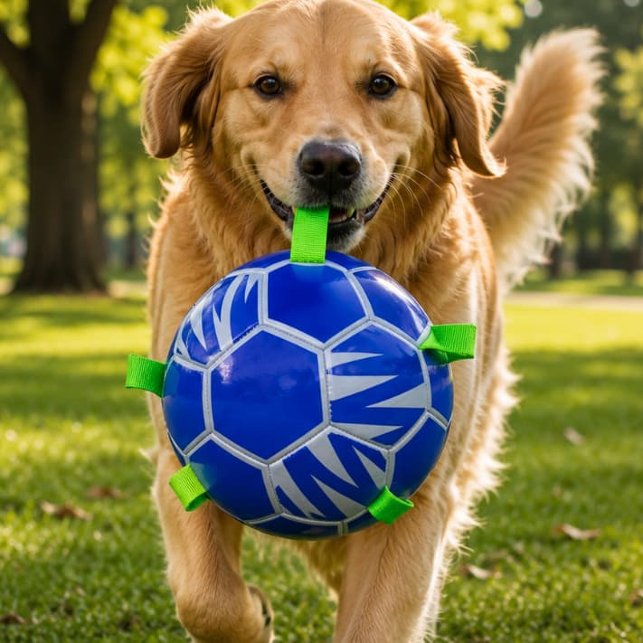 Bola Interativa Power Ball Tug para Cachorro com Alças – Brinquedo Resistente para Puxar e Buscar | Elo Imports