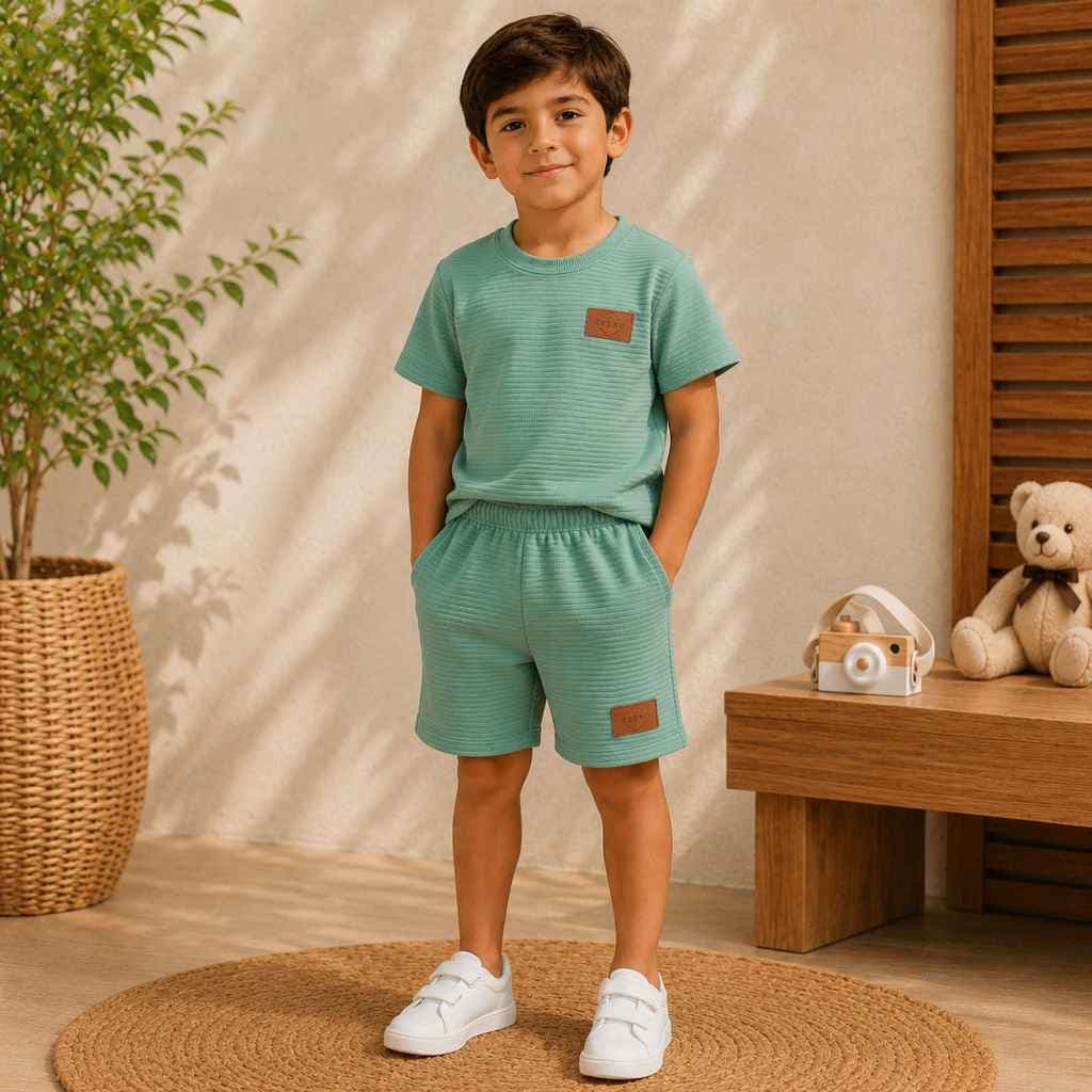 Short e Camisa Conjunto Anarruga Infantl Masculino Casual
