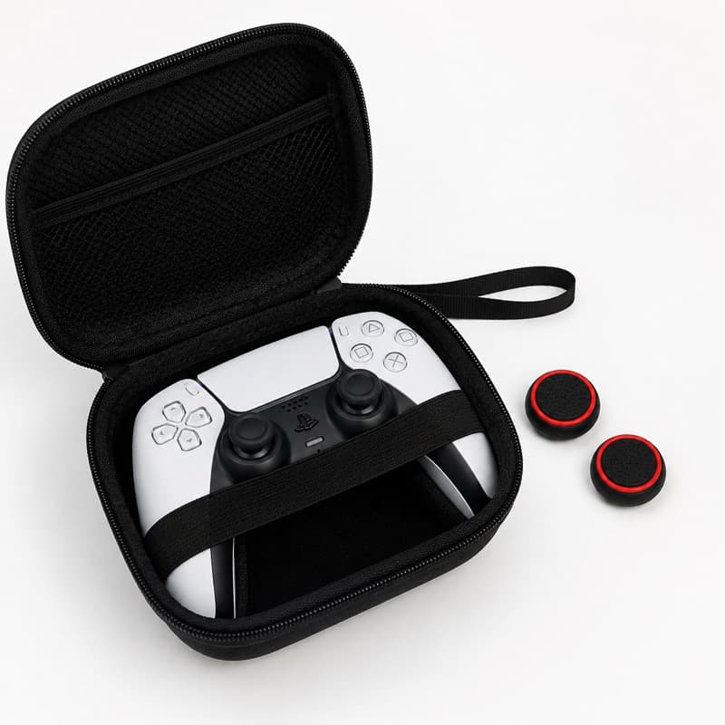 Kit Gamer Proteção Total | Case Rígida + Grip Vermelho | PS5 PS4 Xbox Series Xbox One