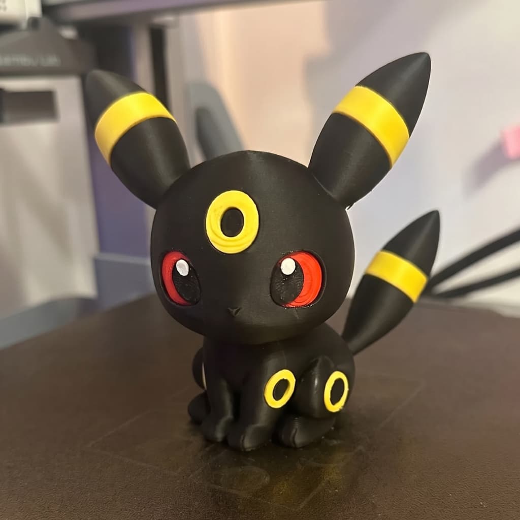 Miniatura Umbreon Pokémon Chibi Impressão 3D Action Figure Colecionável Decorativo