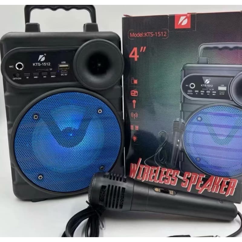Super Caixa De Som Bluetooth Karaokê KTS 1512 Com Microfone potente lindo