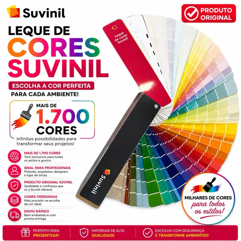 Leque de cores Suvinil - +1700 Cores Original e completo