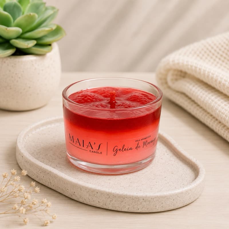 Vela Aromatica Gourmet (Geleia de Morango)