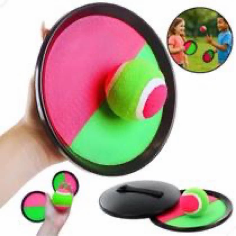 2 kits Pega Bola com Velcro – Diversão Garantida para Toda a Família bateu colou