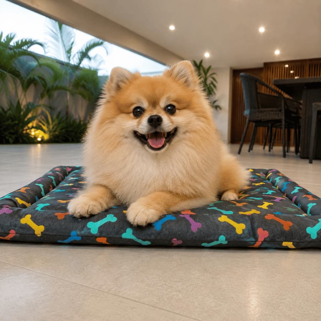 Caminha Pet Premium Cama Cachorro Gato Acolchoada Impermeável Antiderrapante Lavável Estampada