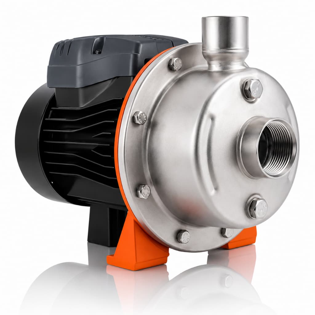 Bomba Centrífuga Aço Inox 1/2 Cv Rotor Aberto Para Produtos Químicos e Transferência de Água