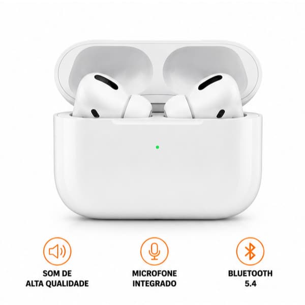 Fone de Ouvido Sem Fio Bluetooth 5.4 TWS In-ear Portátil Com Microfone Original A’ Gold