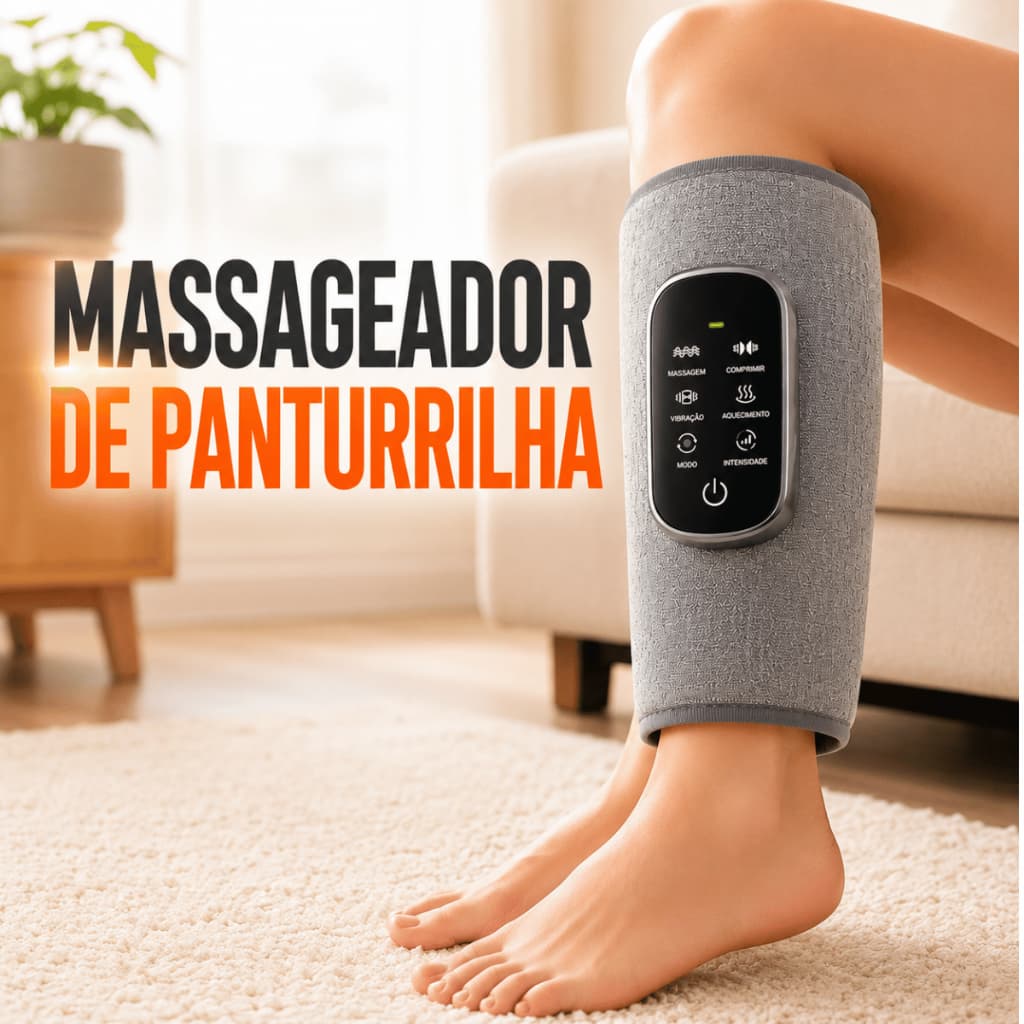 Massageador Aquecido Para Panturrilha Vibração Alívio De Dor e Circulação Pressão de ar Pernas